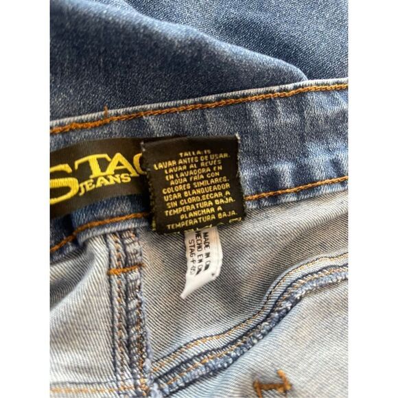 Stag Womens Blue Authentic Quality Mid-Rise Bootcut Jeans Size 15 - Picture 11 of 11